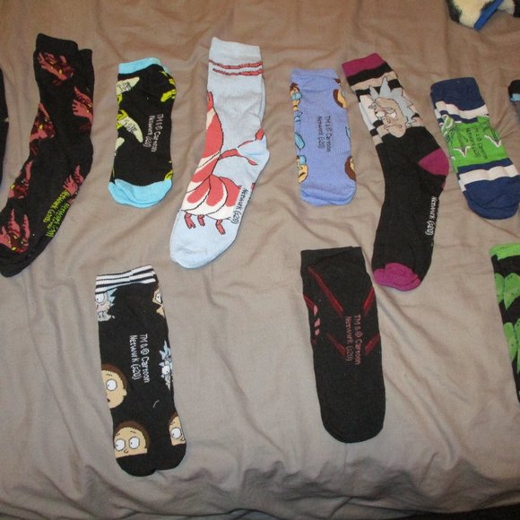 12 Days of Socks Rick & Morty Adult Swim Mens' Crew and Low Profile NEW Unworn - Picture 14 of 14